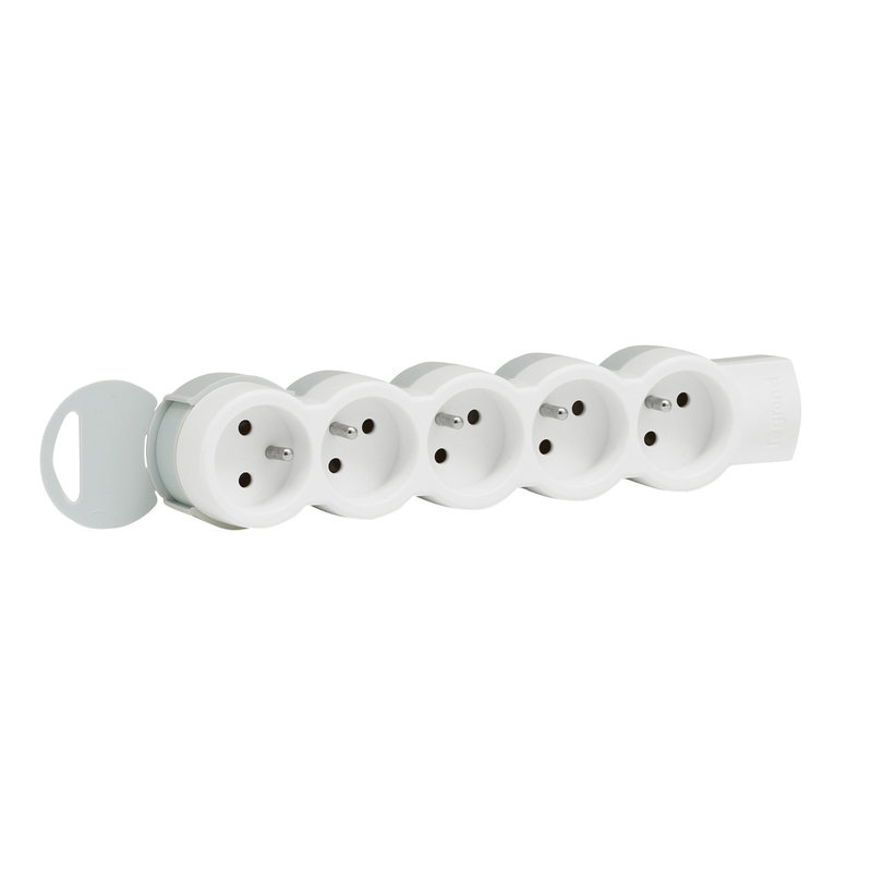 Legrand 050060 - Bloc multiprise standard mobile 5 prises de courant 2P+T à câbler