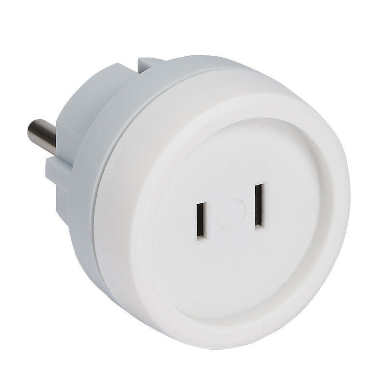 Legrand 050388 - Adaptateur 2P15A-230V~ fiche standard américain sur prise française/germanique