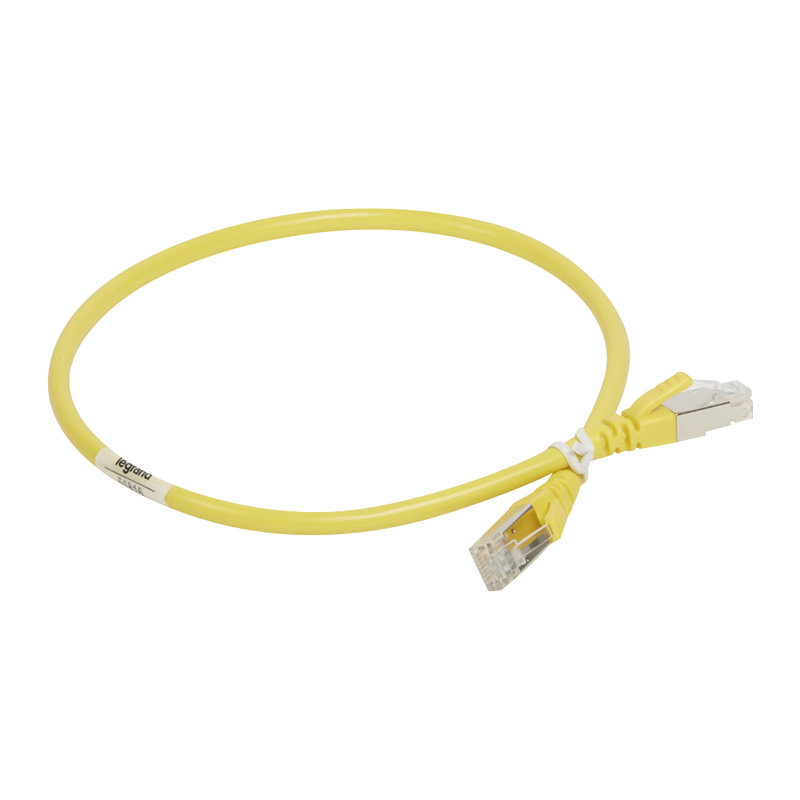 Legrand 051848 - Cordon catégorie 6A S/FTP PVC jaune - 0.3m