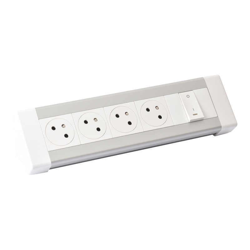 Legrand 054602 - Bloc bureau 4x2P+T + 1 interrupteur lumineux à câbler