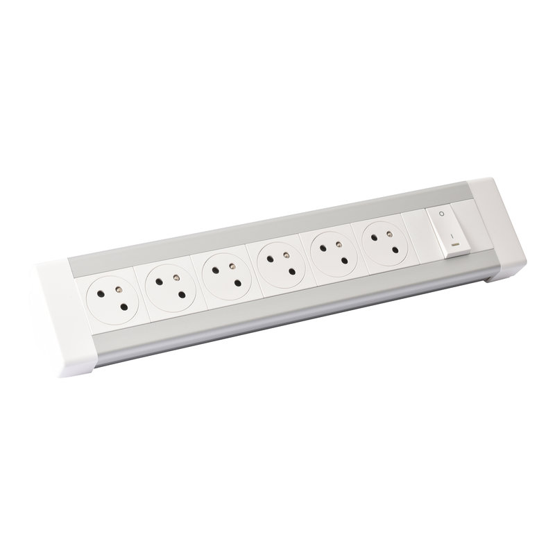 Legrand 054603 - Bloc bureau 6x2P+T + 1 interrupteur lumineux à câbler