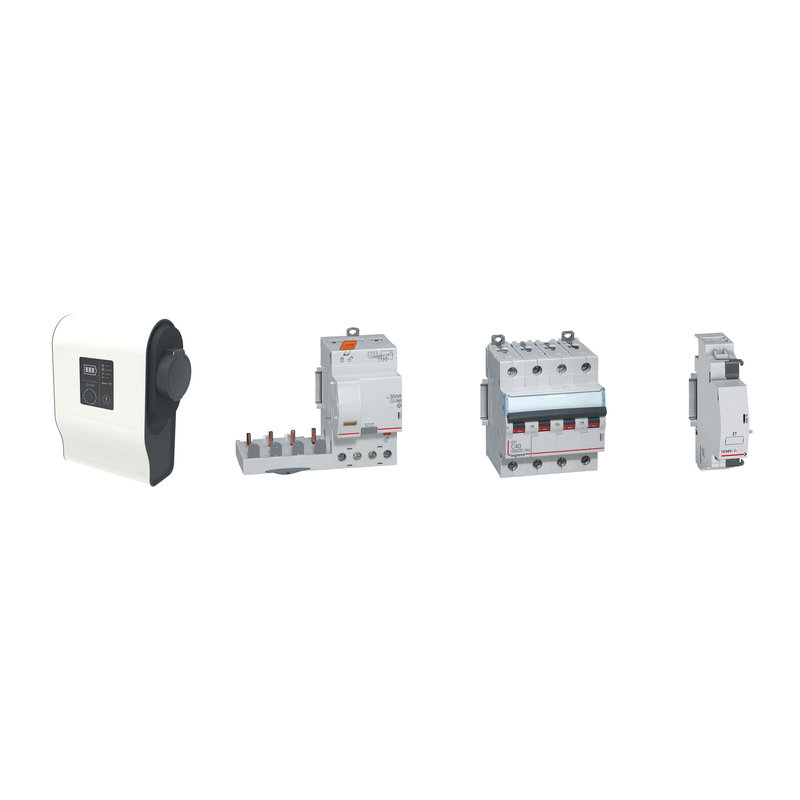 Legrand 058022 - Pack borne VE triphasée Green'up Premium avec protections 22kW Mode 3 plastique