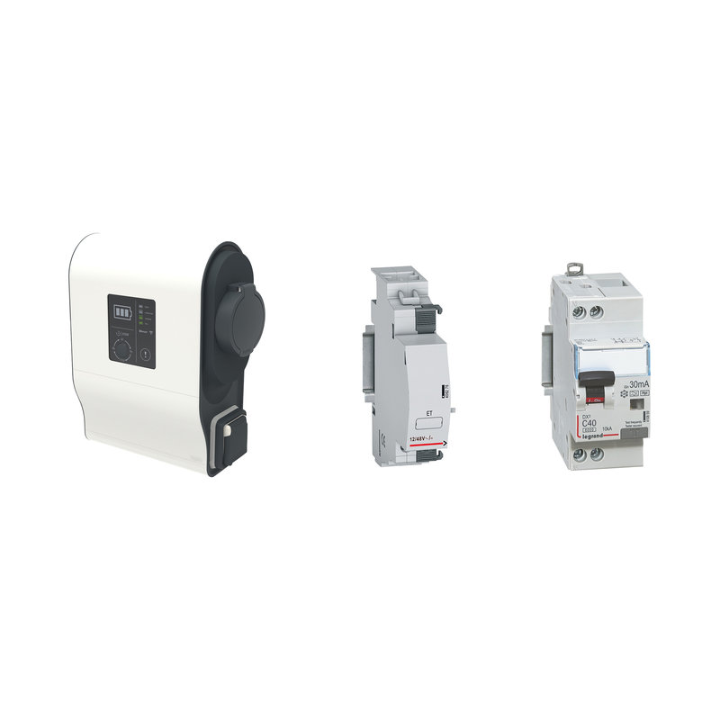 Legrand 058024 - Pack borne VE mono Green'up Premium avec protections 7,4kW Mode 2/3 plastique