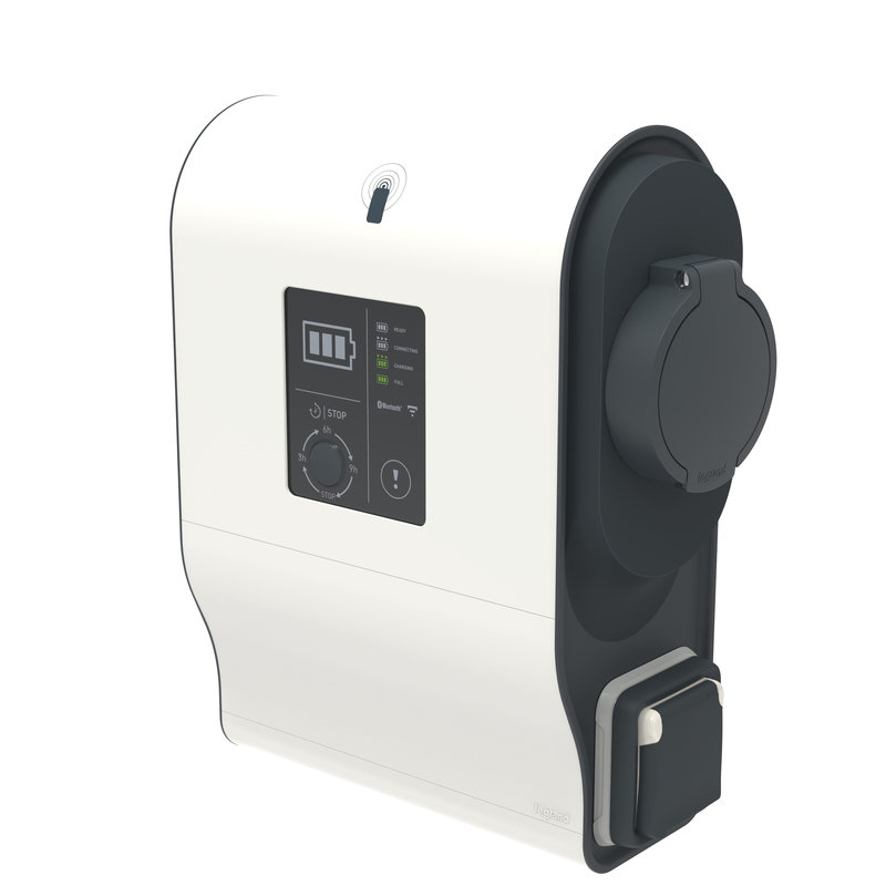 Legrand 059009 - Borne VE mono Green'up Premium avec lecteur RFID 7,4kW Mode 2 et 3 plastique