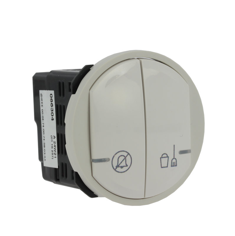 Legrand 066304 - Commande Céliane Ne pas Déranger et Faire la Chambre avec enjoliveur blanc