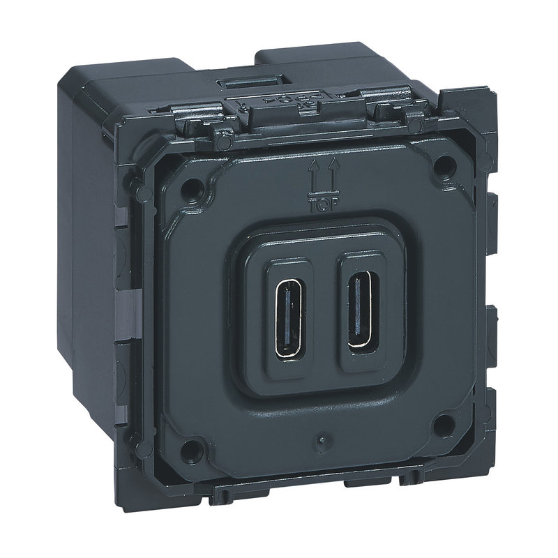 Legrand 067466 - Prise double USB - Céliane - Type-C 3A 15W