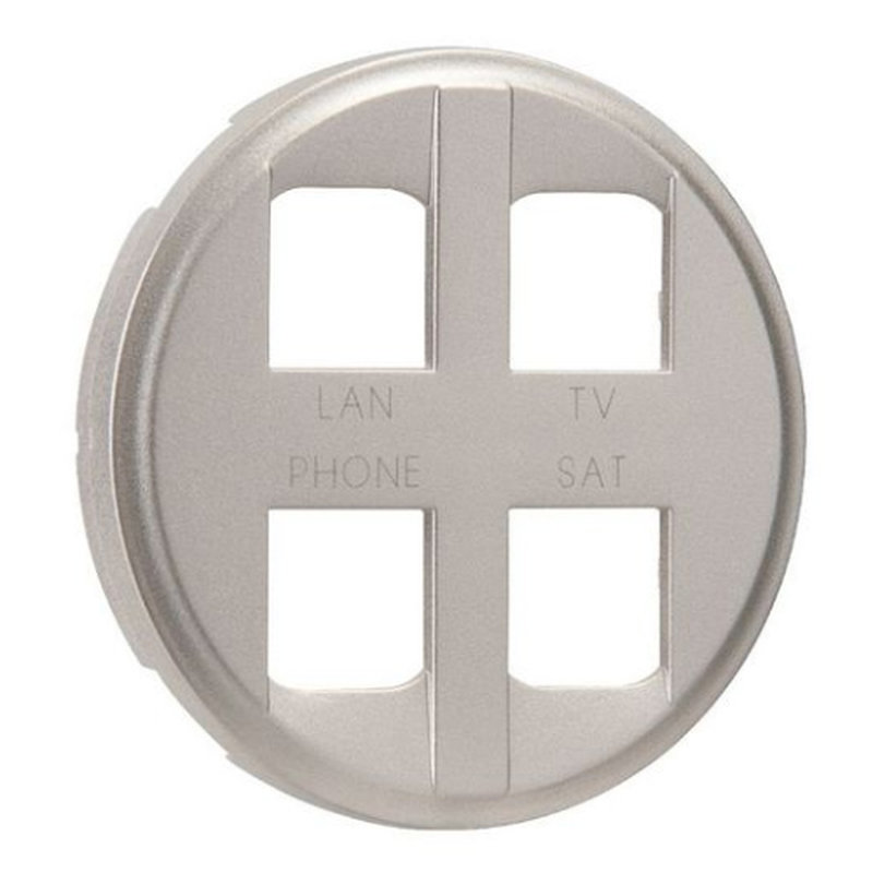 Legrand 068494 - Enjoliveur Céliane pour prise quadruple pour réseau Optimum auto - titane