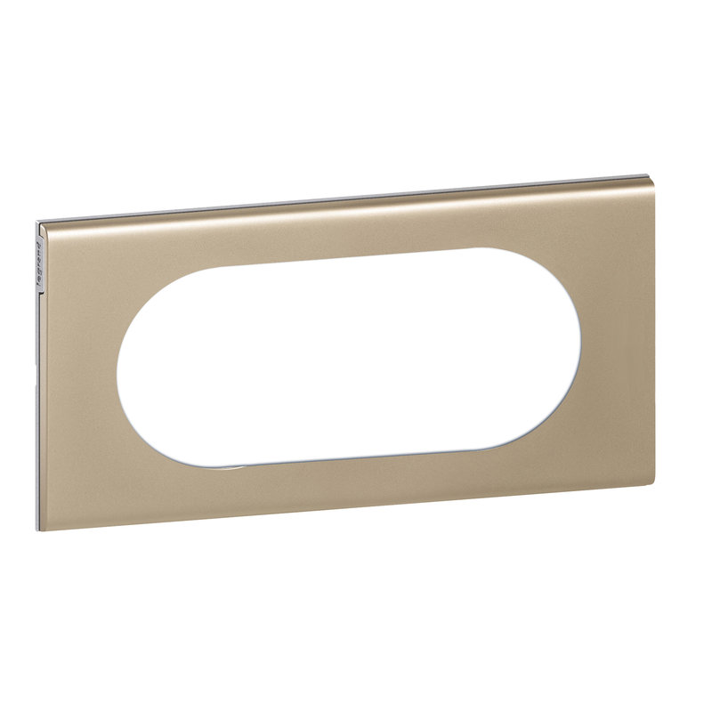 Legrand 069115 - Plaque Céliane Matières 4 à 5 modules - finition Nickel Velours