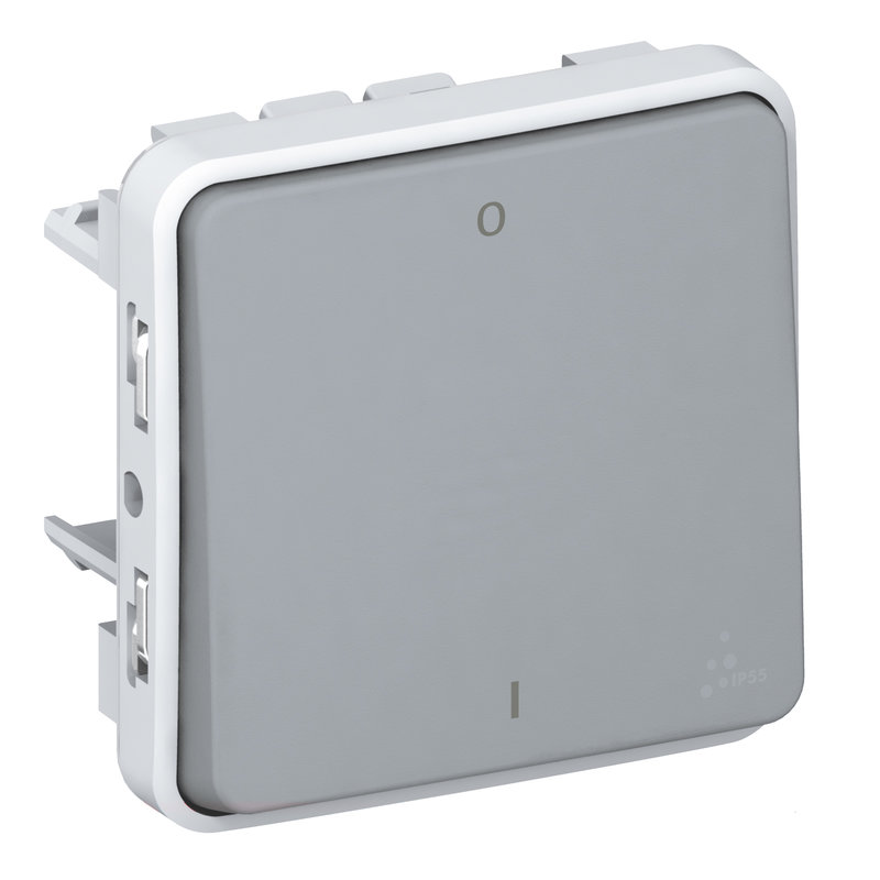 Legrand 069530 - Interrupteur bipolaire étanche Plexo composable IP55 10AX 250V - gris