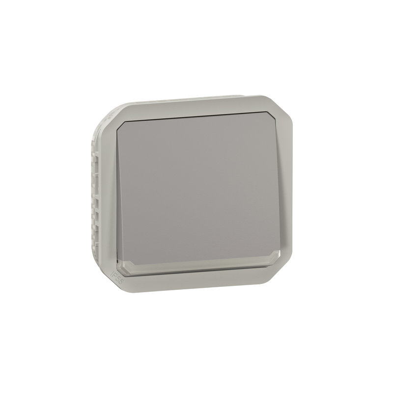 Legrand 069536L - Poussoir NO-NF lumineux Plexo composable gris