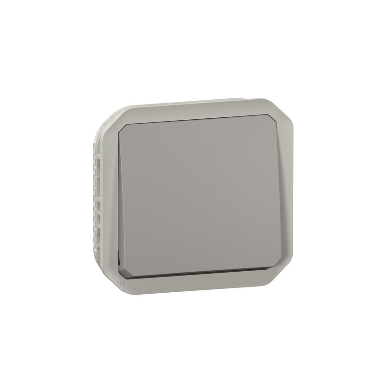 Legrand 069541L - Poussoir NO-NF Plexo composable - Finition gris