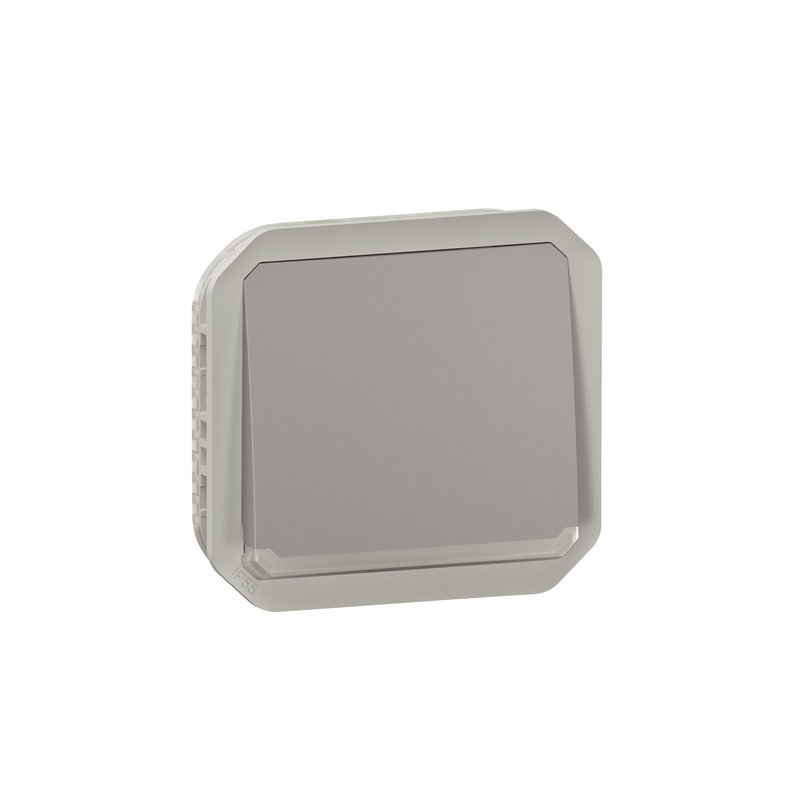 Legrand 069542L - Poussoir NO lumineux Plexo composable gris