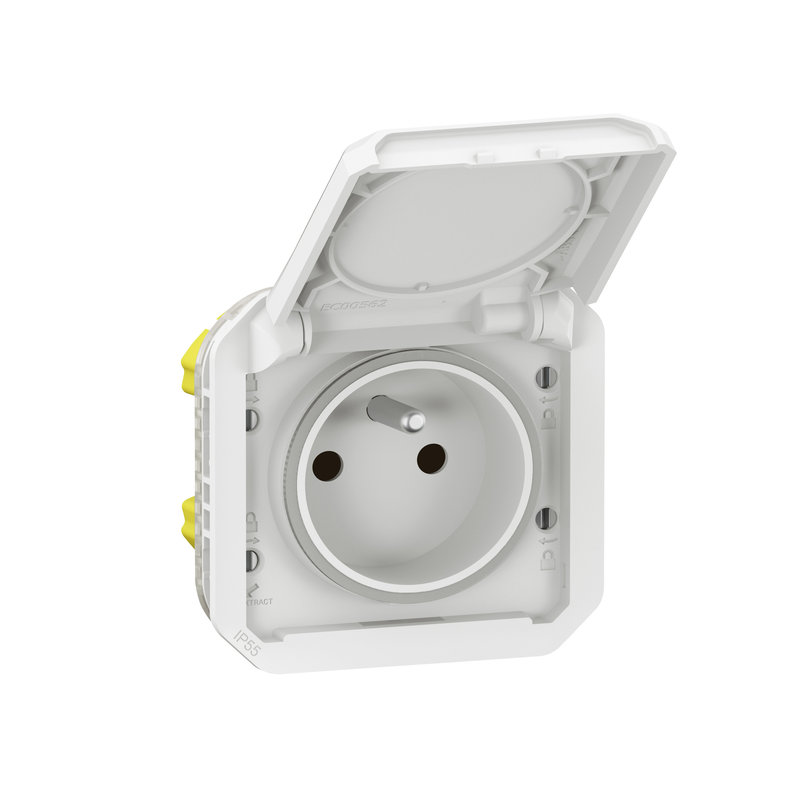 Legrand 069621L - Prise de courant 2P+T Plexo composable blanc