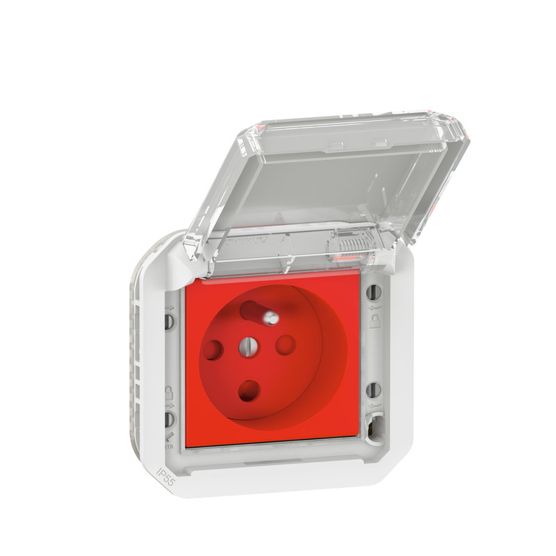 Legrand 069623L - Prise de courant 2P+T à détrompage Plexo composable blanc