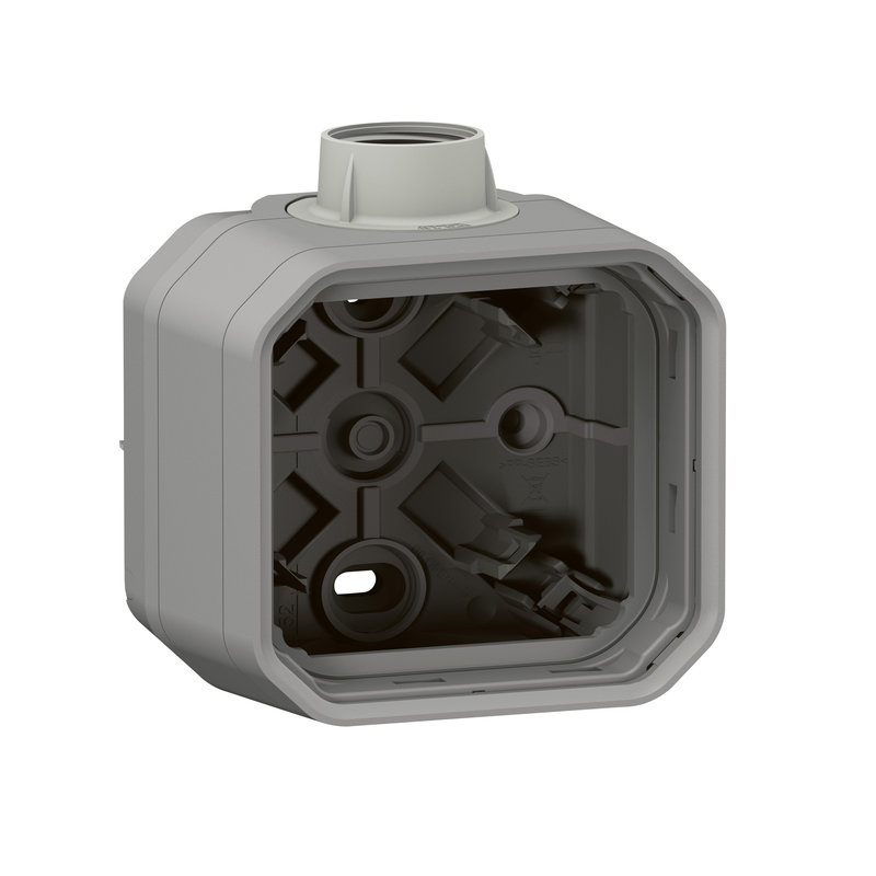 Legrand 069652L - Boîtier saillie à presse étoupe 1 entrée PG16 1 poste Plexo gris