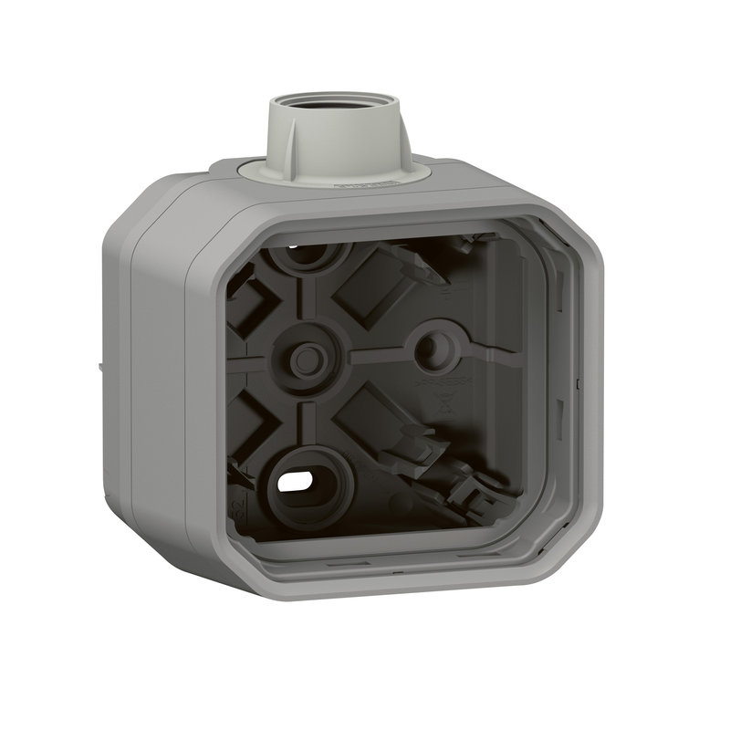 Legrand 069656L - Boîtier saillie à presse étoupe 1 entrée ISO20 1 poste Plexo gris