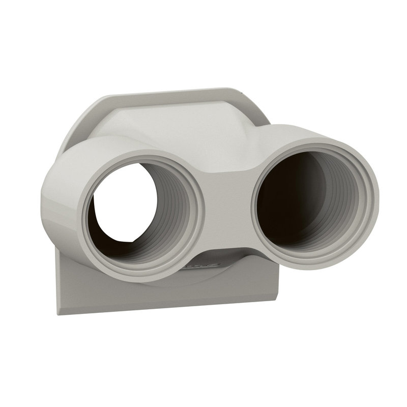 Legrand 069670L - Embout presse-étoupe Plexo 2 entrées ISO20 gris