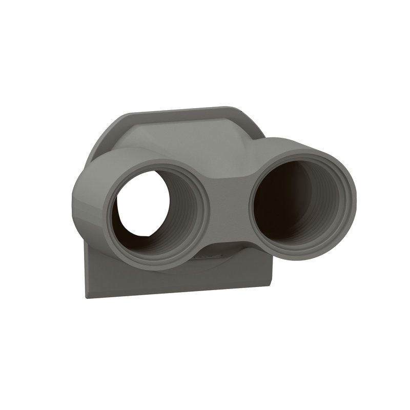 Legrand 069673L - Embout presse-étoupe Plexo 2 entrées ISO20 anthracite