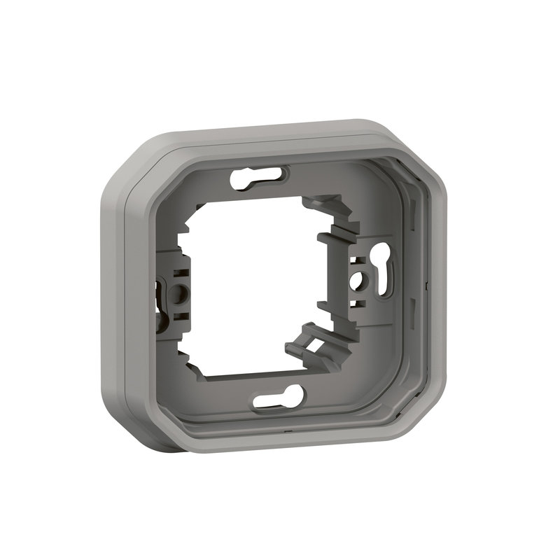 Legrand 069681L - Support plaque encastré 1 poste Plexo gris