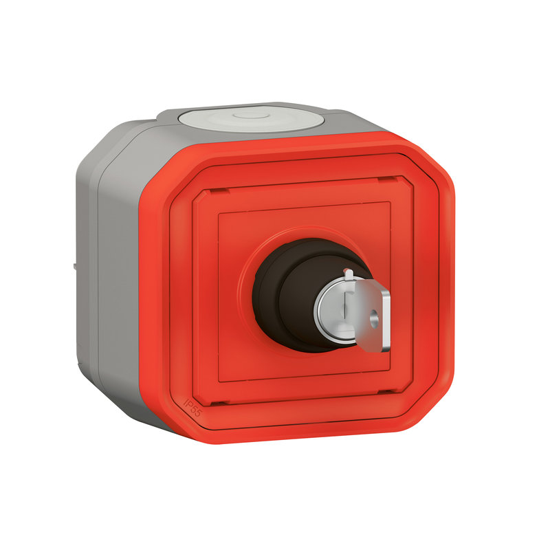 Legrand 069737L - Commande arrêt pompier pour désenfumage Plexo complet saillie