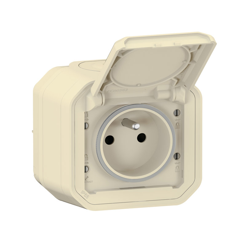 Legrand 069776L - Prise de courant 2P+T Plexo complet saillie sable