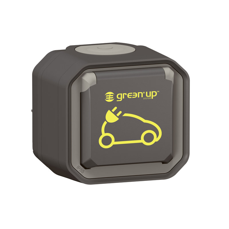 Legrand 069785L - Prise pour recharge véhicule électrique Plexo complet saillie anthracite
