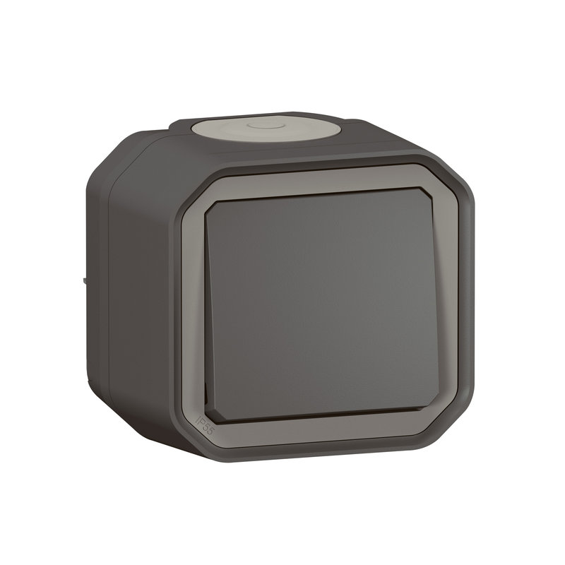 Legrand 069790L - Poussoir NO Plexo complet saillie anthracite