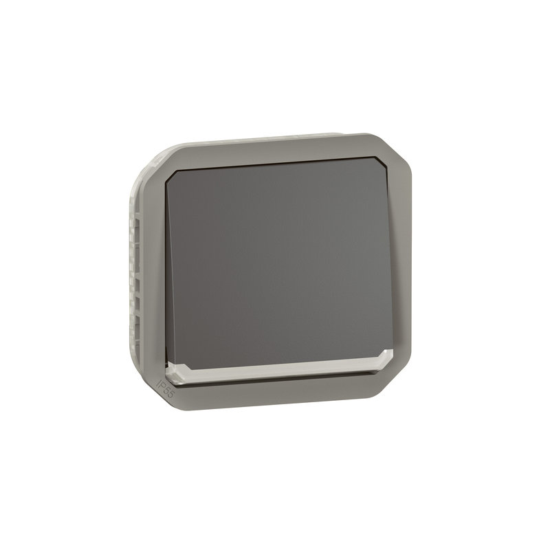 Legrand 069802L - Interrupteur ou va-et-vient témoin 10AX 250V Plexo composable anthracite