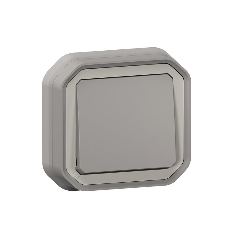 Legrand 069811L - Interrupteur ou va-et-vient 10AX 250V Plexo complet encastré gris