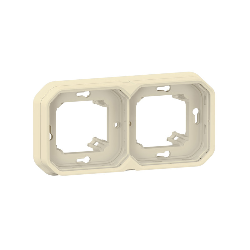 Legrand 069853L - Support plaque encastré 2 postes montage horizontal/vertical Plexo sable