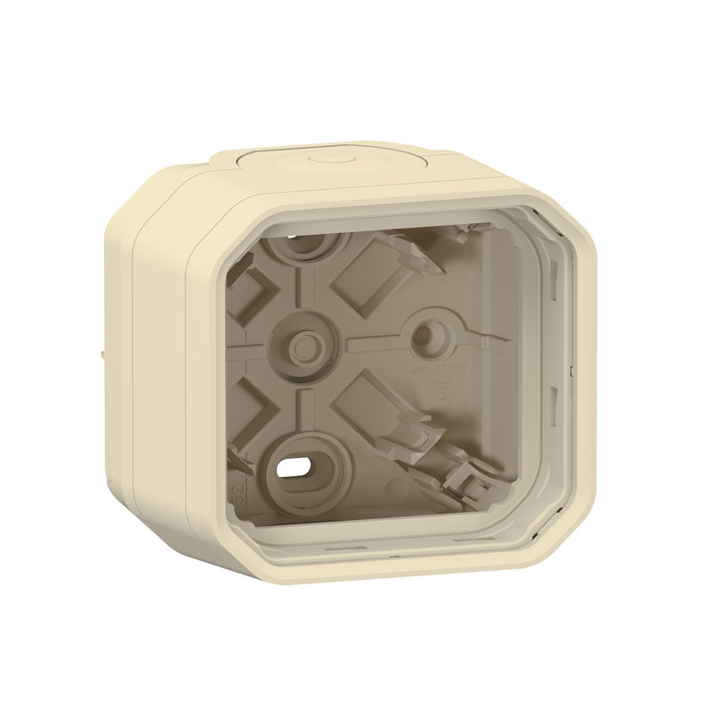 Legrand 069863L - Boîtier saillie 2 embouts à membrane 1 entrée 1 poste Plexo sable