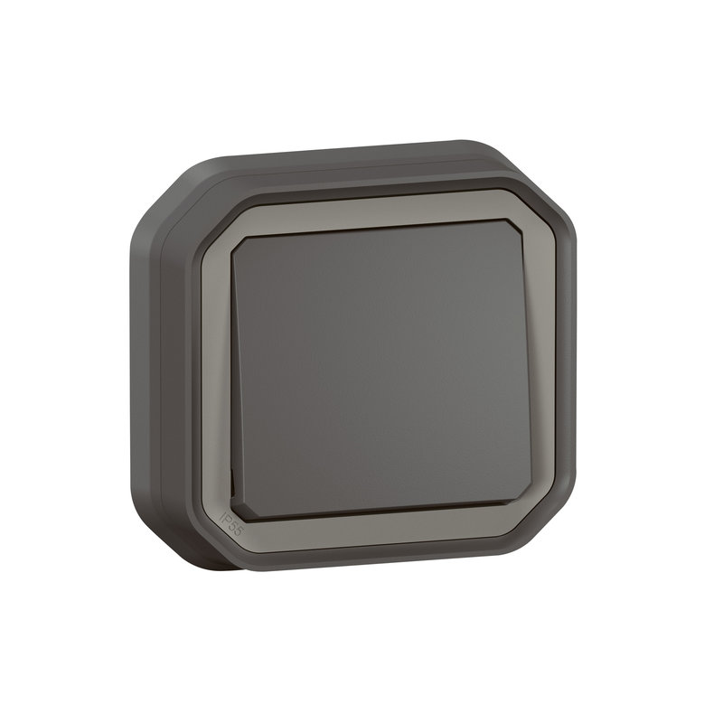 Legrand 069881L - Interrupteur ou va-et-vient 10AX 250V Plexo complet encastré anthracite