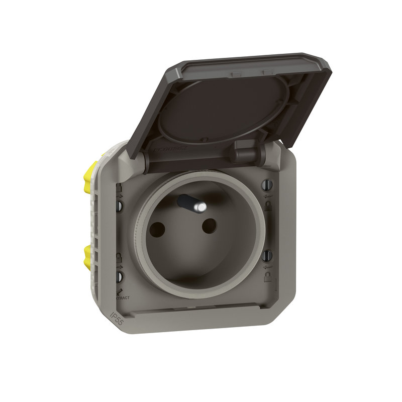 Legrand 069891L - Prise de courant 2P+T Plexo composable anthracite