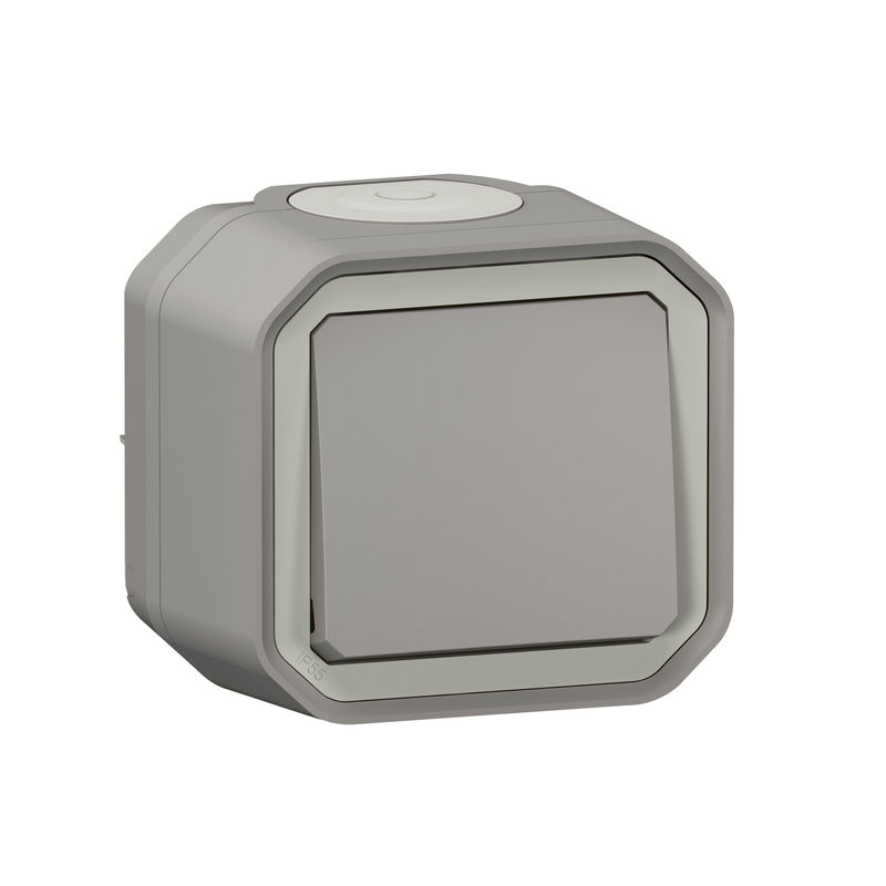 Legrand 070000 - Interrupteur ou va-et-vient Plexo complet saillie - gris