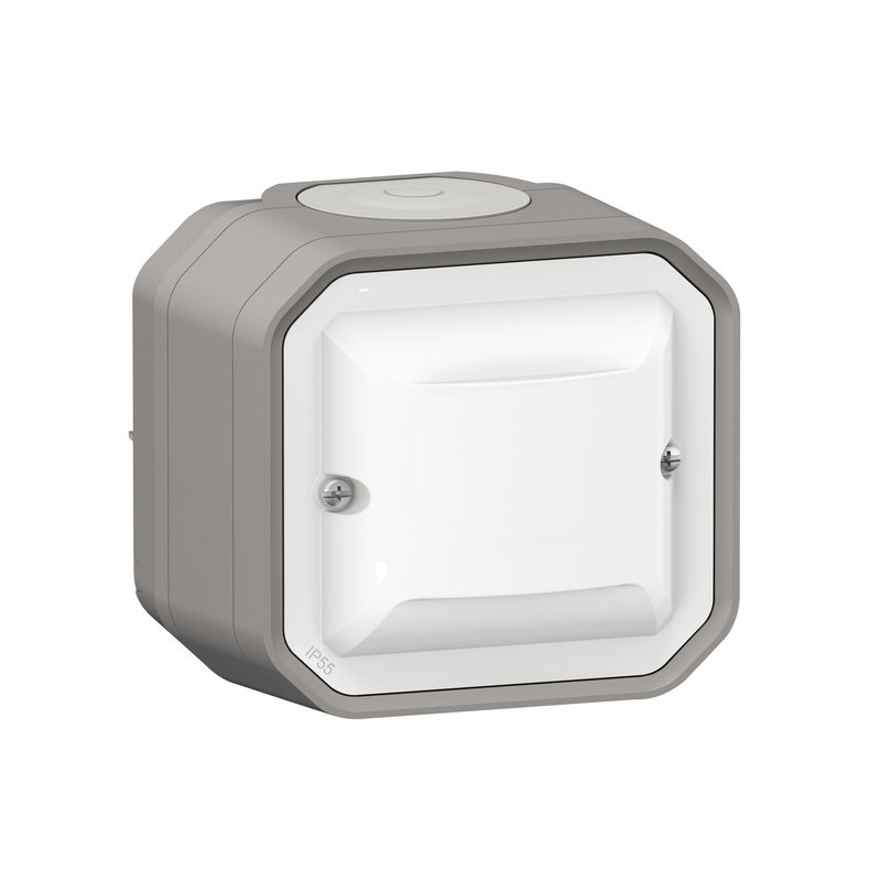 Legrand 070011 - Détecteur de mouvement sans Neutre Plexo complet saillie - gris