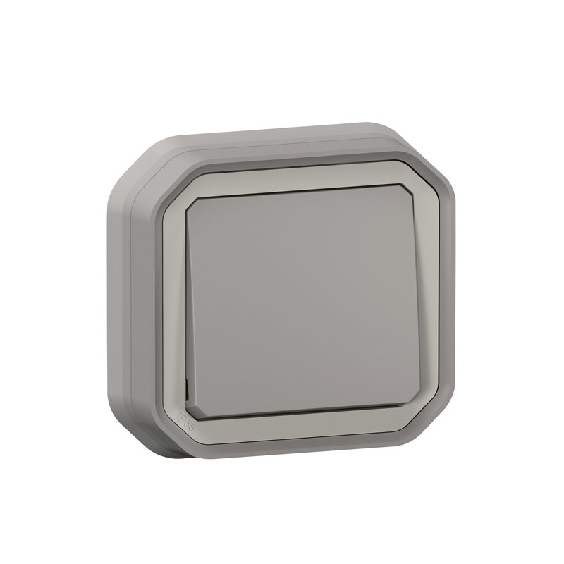 Legrand 070030L - PLEXO INTERRUPTEUR OU VA-ET-VIENT - GRIS - ENCASTRE
