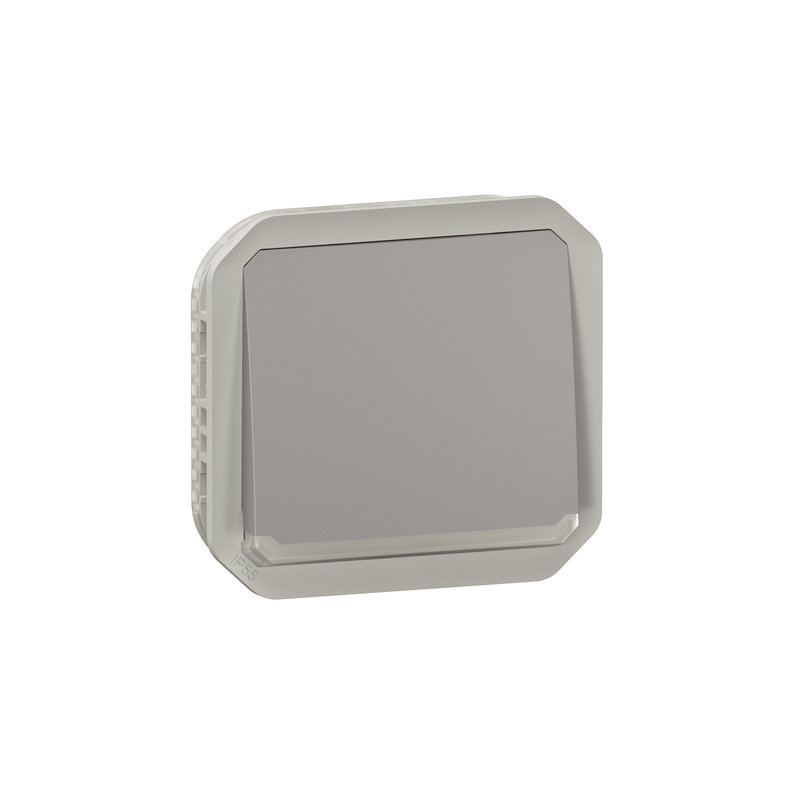 Legrand 070045 - Poussoir NO lumineux Plexo composable - gris