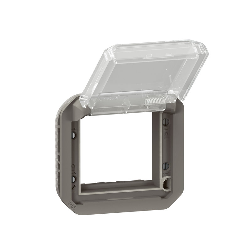 Legrand 070059 - Adaptateur Plexo pour Mosaic 2 modules à volet transparent - anthracite