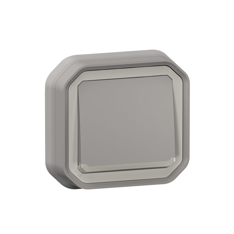 Legrand 070071L - PLEXO INTERRUPTEUR OU VA-ET-VIENT TEMOIN - GRIS - ENCASTRE