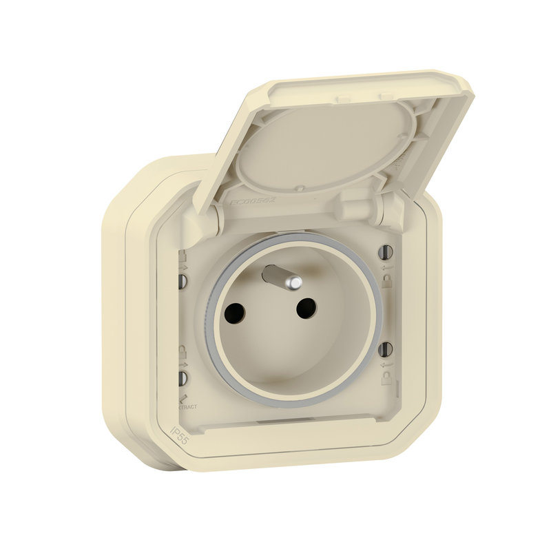 Legrand 070075L - PLEXO PRISE DE COURANT STANDARD F/B - BEIGE - ENCASTRE