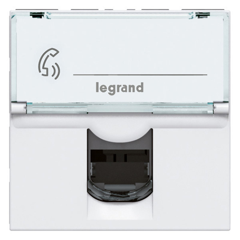 Legrand 076555 - Prise RJ45 catégorie5e FTP Mosaic 2 modules - blanc