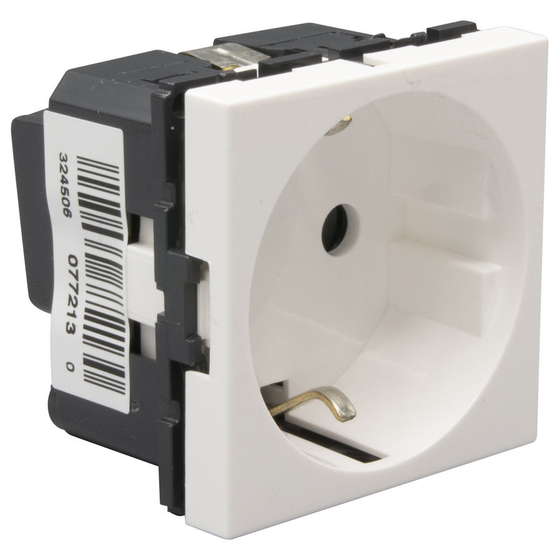 Legrand 077213 - Prise Mosaic standard germanique - 2P+T spécial 4mm² - 2 modules - blanc