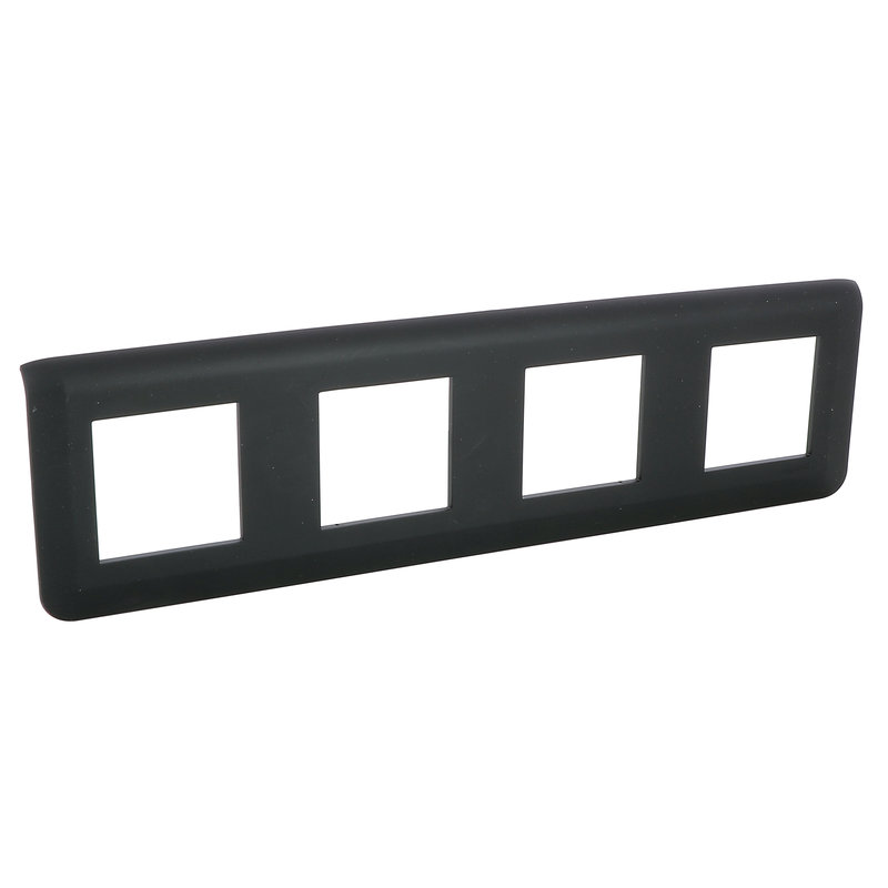 Legrand 079008L - Plaque de finition horizontale Mosaic pour 4x2 modules - noir