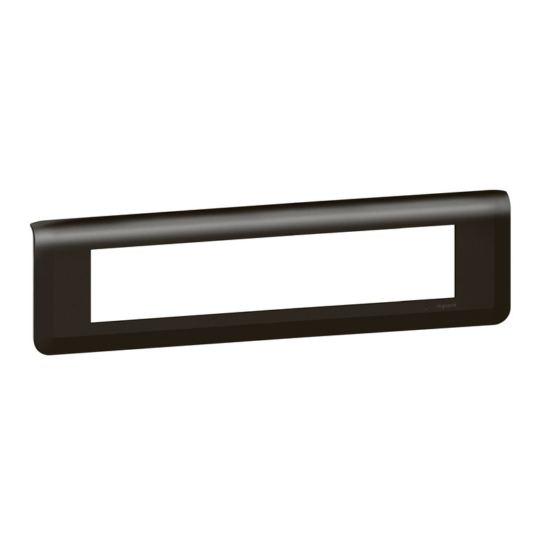 Legrand 079010L - Plaque de finition horizontale Mosaic pour 10 modules - noir