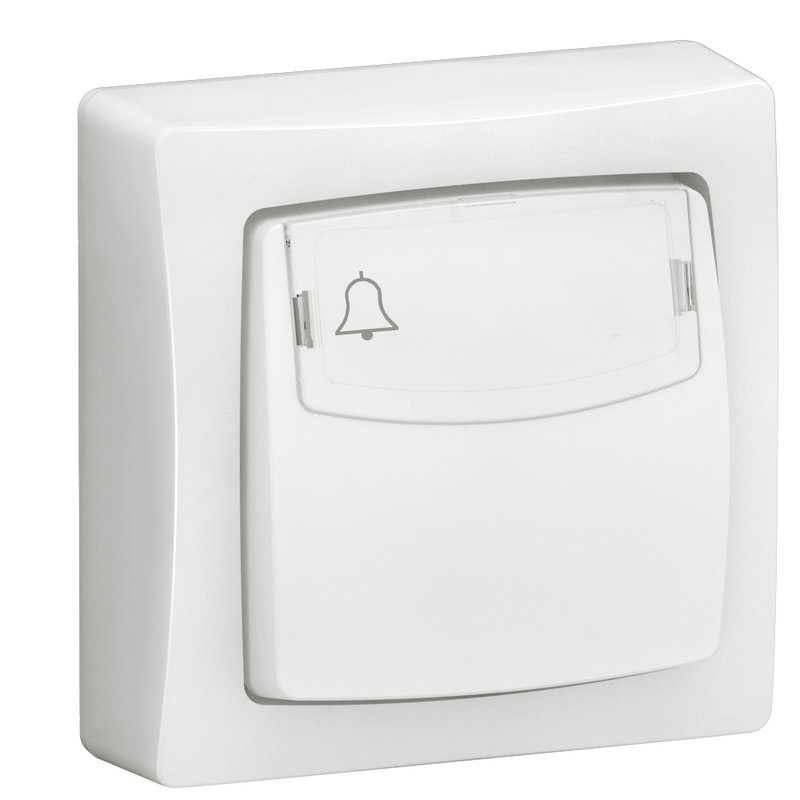 Legrand 086009L - Poussoir porte-étiquette Appareillage Saillie complet blanc