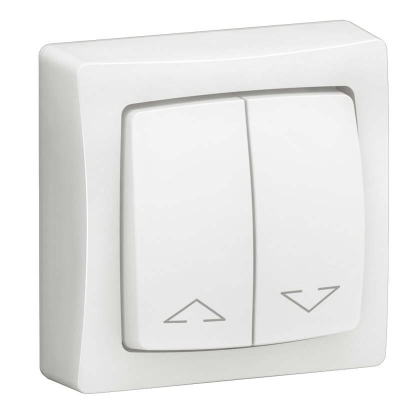 Legrand ALB2612WH - Interrupteur individuel volet roulant complet Appareillage saillie - blanc