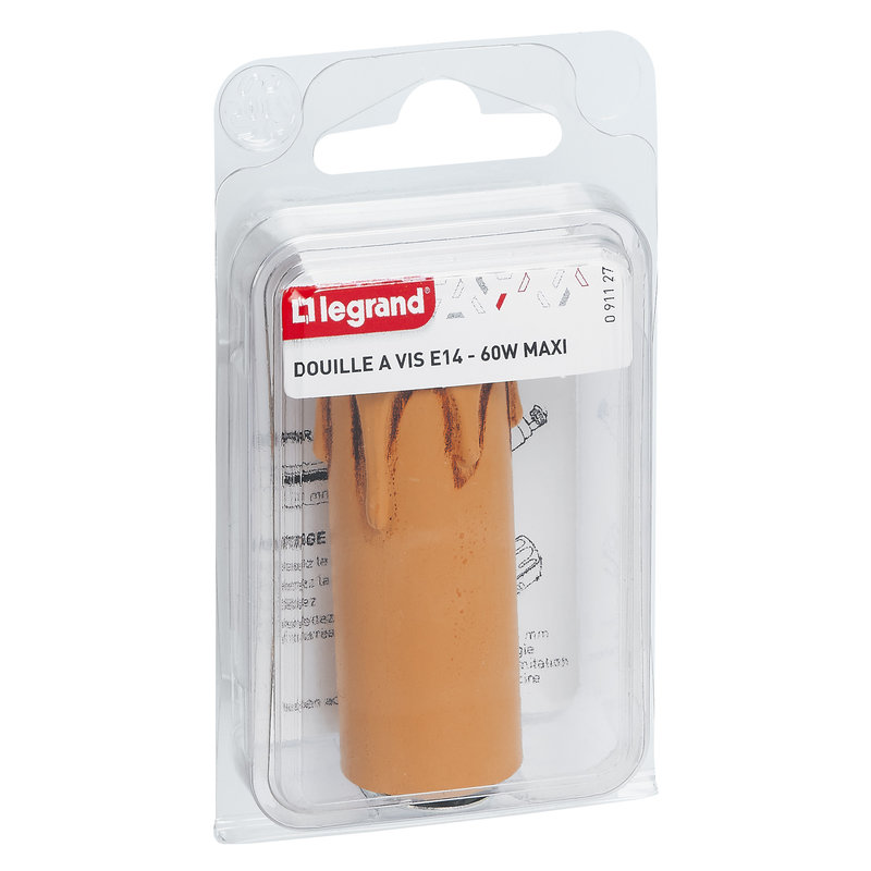 Legrand 091127 - Douille bougie pour culot E14 - hauteur 65 mm