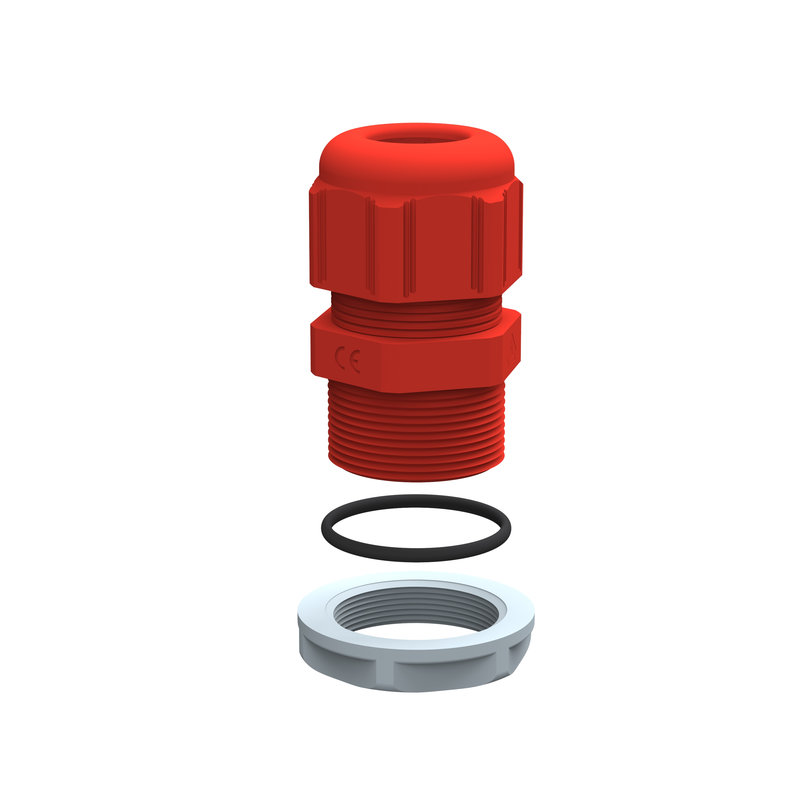 Legrand 091932 - Presse-étoupe plastique IP68 ISO25 pour boîte Plexo incendie rouge RAL3000
