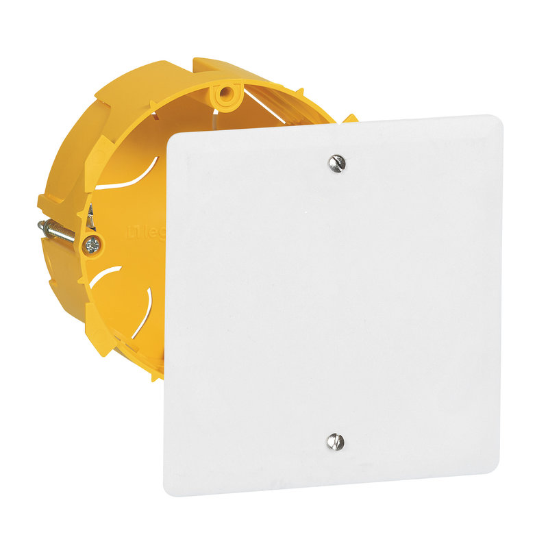 Legrand 091993 - Boîte de dérivation pour plâtre - Ø85mm profondeur 40mm - avec plaque et vis