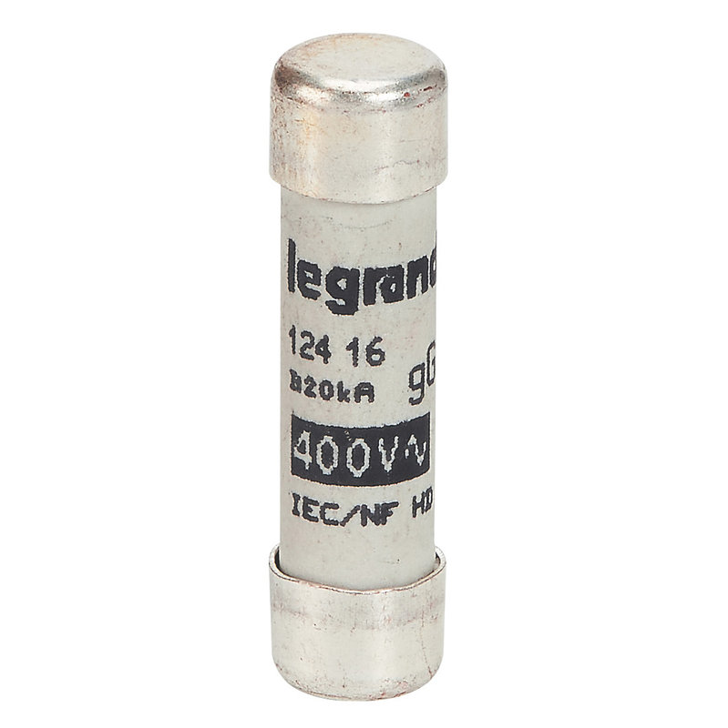 Legrand 012416 - Cartouche industrielle cylindrique typegG 8x32mm avec voyant - 16A